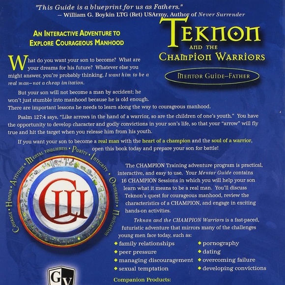 FATHER Teknon and the Champion Warriors Mentor Guide - Father by Sapp, Brent NEW - Picture 2 of 4